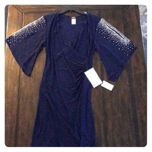 MSK Embellished Cold-Shoulder Dress